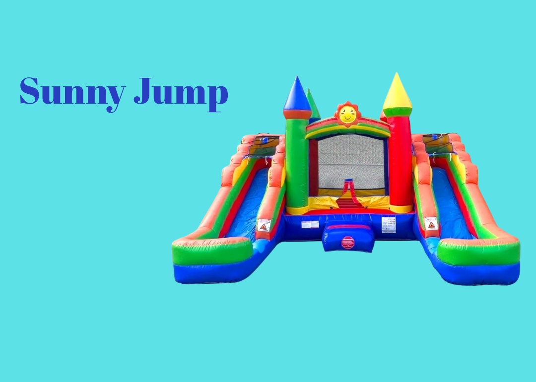 Sunny Jump double slide inflatable by Kei Events