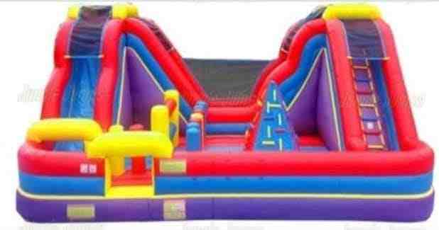 Dual-slide bounce and obstacle combo